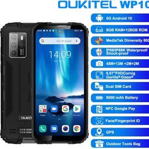 Rugged Smartphone,OUKITEL WP10 5G Unlocked Phones,6.67''FHD+8000MAH Battery 18W